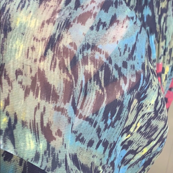 Coldwater Creek Multicolor Floral Cowl Neck Top - Picture 5 of 6